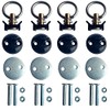 4 Pack Round Anchor Point Tie Down Kit, Bolt On Fitting Kit with Quick Release Tie Down Anchor