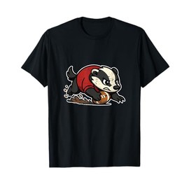 Rugby Badger Dive Cartoon T-Shirt