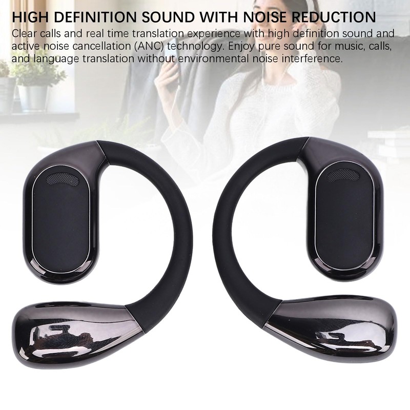 Pyhodi Real Time Language Translator Earbuds, Open Ear AI Translation