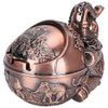 Zinc Alloy Windproof Ashtray Innovative Elephant Styling Embossed Ornaments for