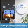 2 Packs Carbon Monoxide Detector LCD Digital Display 85dB Alarm