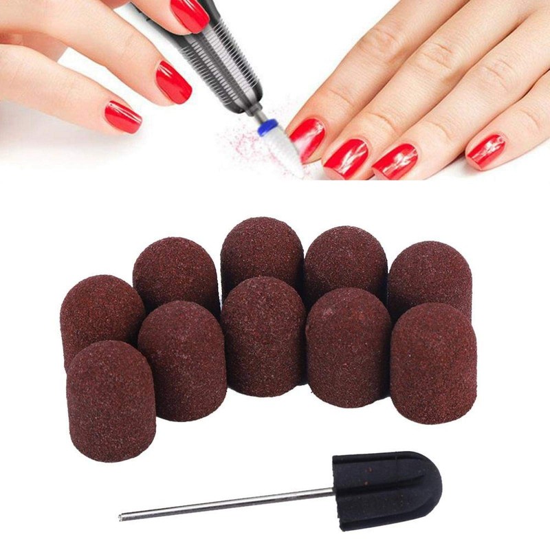 Pack of 10 Nail Dedicated Head Sanding Cap Polisher Sand