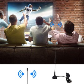 Antenna for All TV or Car TV, 10db Strong , Windproof, Rainproof, with Suction, Magnetic, Anti-Interference, High Sensitivity, with Very Easy Install and Set Up, Stable, 1.5m