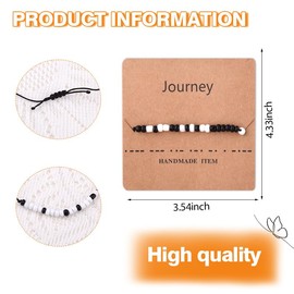 Inspirational Morse Code Bracelets Set Journey Keep Going Bracelet Vacation Travel Gift for Women Men Encouragement New Job Retirement Gift for 2 Friends Moriss Code Matching Bracelets 2 pcs