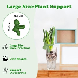 Qilxziy Plant Propagation Buddy,Plant Support for Sprouts, Stems, Shoots, and Cuttings,Cute Little Bear Shape Plant Supporters for Plant Propagation Station or Indoor Garden,Gift for Plant Lover