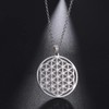 Sacred Geometry Necklace Flower of Life Pendant Necklace Stainless Steel
