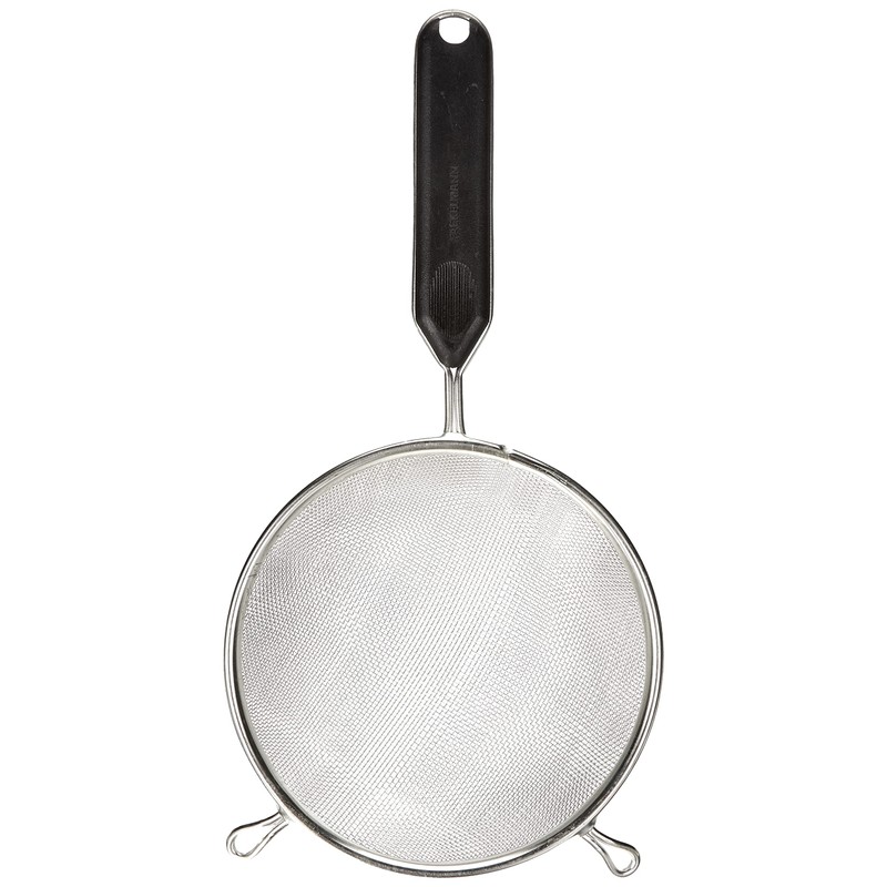 Fackelmann Metal/Plastic Strainer, Tinplate Black/Silver, 34 x 16 x 7