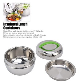 Thermal Lunch Box, 1.0L Stainless Steel Leakproof Portable Thermal Lunch Container, Insulated Lunch Box for Students Office Worker