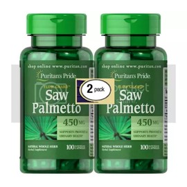 2 Pack Saw Palmetto 200 Caps (2x100) Prostate and Urinary Track Health 450mg