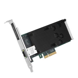 SIIG Single 10G Gigabit Ethernet PCIe Network Card, PCIe 3.0 x4 to RJ-45, Intel X550-T2 Chipset, Extra Large Heat Sink, Dual-Profile Brackets (LB-GE0211-S1)