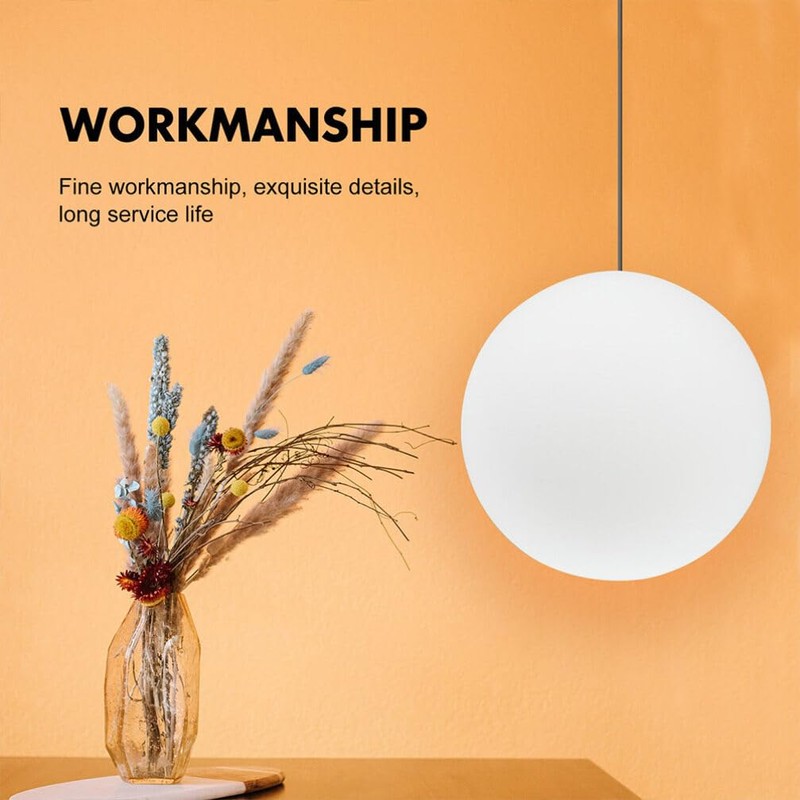 Alipis White Spherical Textured Lampshade Ceiling Lampshade for Living Room