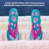 PERFORMORE Flip Flop Beach Towel Clips (Pink Strap), 2-Pack, Portable