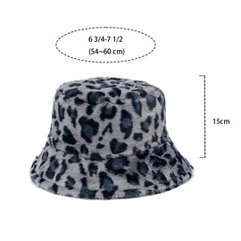 IYOE Fuzzy Bucket Hat for Women Men Winter Bucket Hat Fluffy Faux Fur Fisherman Cap