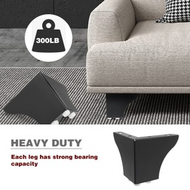 Wkmamo Sofa legs, metal triangular furniture feet, DIY furniture legs, furniture table legs, feet for sofas and armchairs, triangle cabinet feet, table legs, metal interchangeable furniture feet