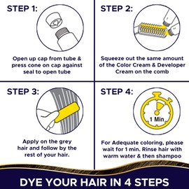 Speed Touch 1 Minute Hair Dye - Natural Alternative to Henna Hair Color Grey Coverage For Women and Men - Natural Brown - Ammonia Free With Botanical Extracts