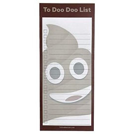 To Doo Doo, Funny To Do List Notepad, Notes, Todo, To-Buy, Priorities Memo Pad shopping lists, daily check list, reminders, appointments, 3.25 x 8.5 inches, 50 sheets, with magnet MADE IN THE USA