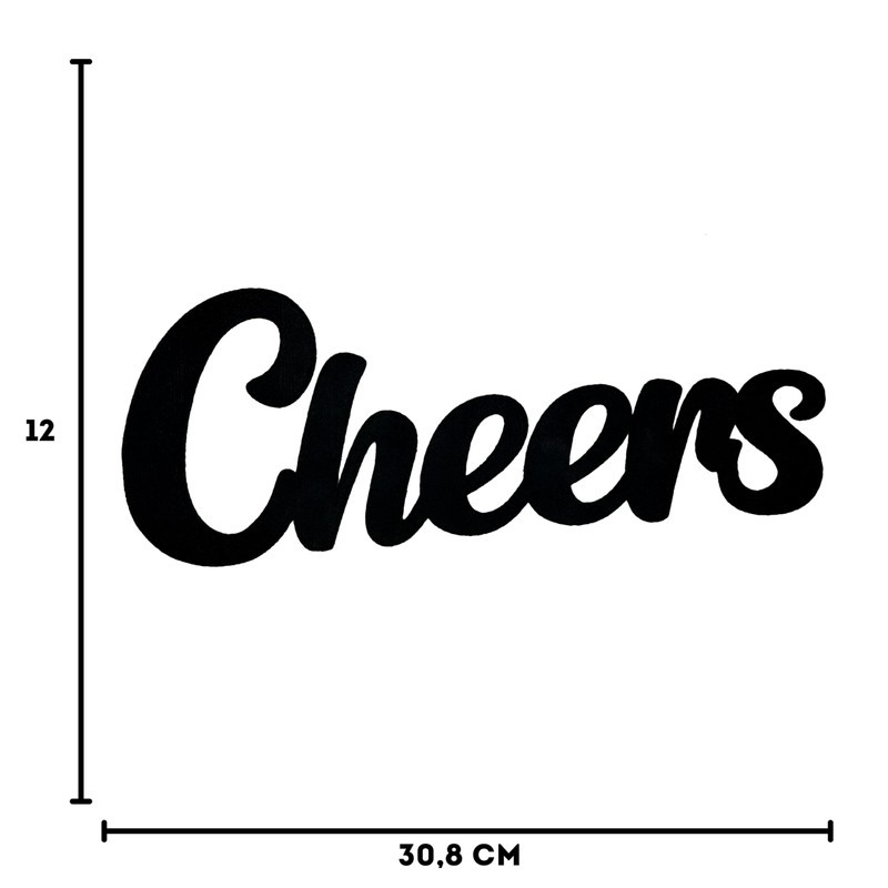 Cheers Lettering - Decorative Bar Wall Sign - Counter Decoration