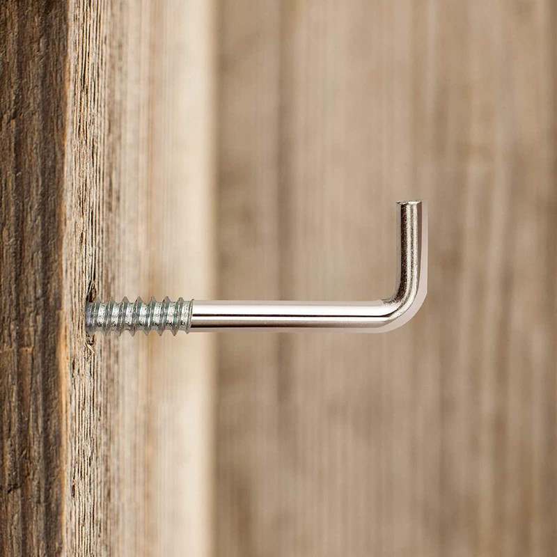 Srup Pack of 40 Screw Hooks with Slotted, L Hook