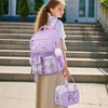 Kuosdaz Backpack with Lunch Bag，Purple