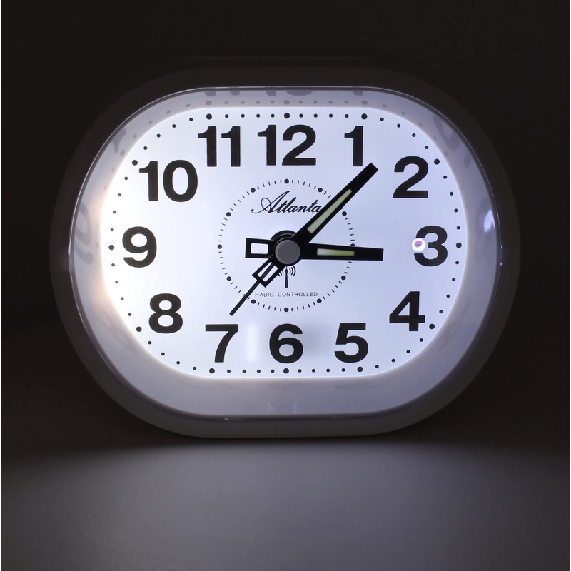 Atlanta Large Radio Alarm Clock Analogue Light Snooze Crescendo Numbers