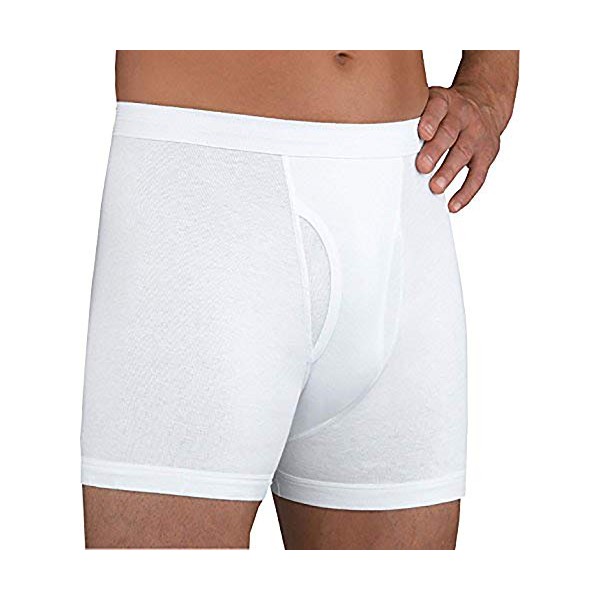 Kleinert's Incontinence Boxer Briefs with 6 Ply Absorbent Waterproof Panel (3X-Large, White)
