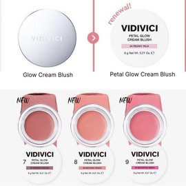 VIDIVICI Petal Glow Cream Blush/Illumination 6g, Color:02 Rosy Dahlia