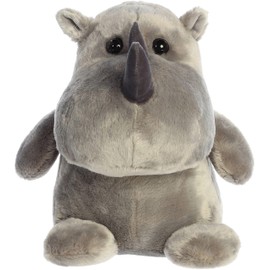 Aurora® Whimsical Happy Hippo and Friends™ Happy Rhino™ Stuffed Animal - Unique Design - Playful Fun - Gray 11 Inches