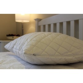 Quilted Polycotton Zipped Pillow Protectors - 1 Pair (Square Continental (26" x 26"))