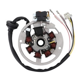 GOOFIT 5 Wires 7 Coils Ignition Magneto Stator Replacement for 2 Stroke AC JOG50cc 90cc 2T 1E40QMB Chinese Scooter Moped Parts