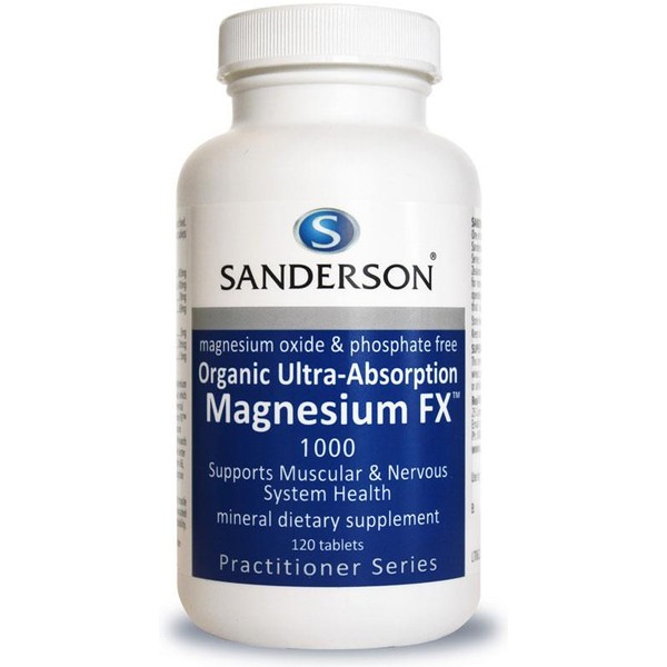 Sanderson Organic Ultra Absorption Magnesium FX 1000 Tablets 120