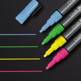 Sigel GL179 Chalk Marker 20, round-tip 1-2 mm, 4 pc., pink/green/yellow/blue