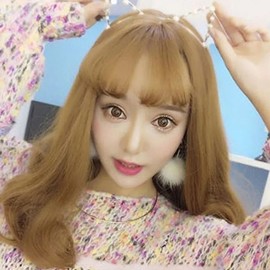 Medium length women's fashion wave wig (KYR-W5B1488) / 중단발 미디엄길이 여성 패션 웨이브 가발 (KYR-W5B1488)
