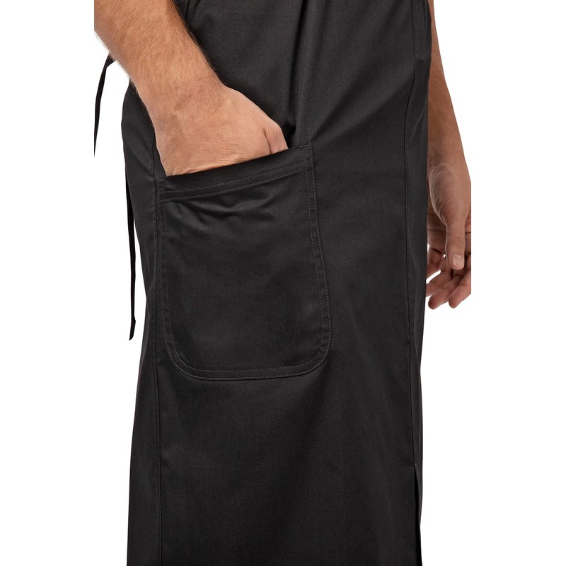 Chef Works Unisex Brio Chef's Bib Apron, Black, One Size