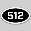DHDM 512 Area Code Sticker Texas Austin Cedar Park Georgetown