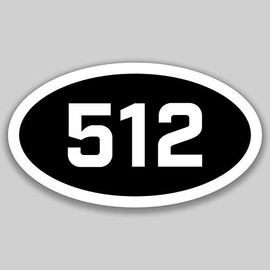 DHDM 512 Area Code Sticker Texas Austin Cedar Park Georgetown City Pride Love | 5-Inches by 3-Inches | Premium Quality Vinyl UV Resistant Laminate PD2646