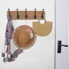 WEBI Rustic Coat Rack Wall Mount,5 Cast Iron Coat Hooks