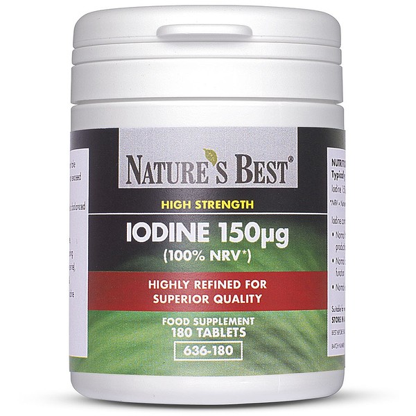 Natures Best Iodine 150µg, For Normal Thyroid, Cognitive and Neurological