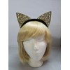 Jhats Cat Ears Headband Gold Glitter Filigree
