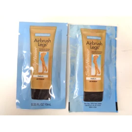 SALLY HANSEN Airbrush Legs Makeup MEDIUM Water Resistant 12 x .33 OZ Packets