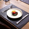 Crocodile Faux Leather Placemat - for Office Conference Table, 8-Piece