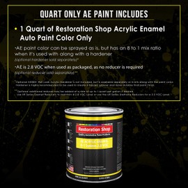 Restoration Shop - Boulevard Black Acrylic Enamel Auto Paint - Quart Paint Color Only - Professional Single Stage High Gloss Automotive, Car, Truck, Equipment Coating, 2.8 VOC