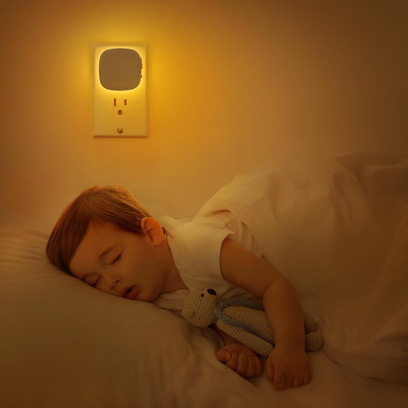 AUVON Plug-in LED Backlit Night Light with Motion Sensor &