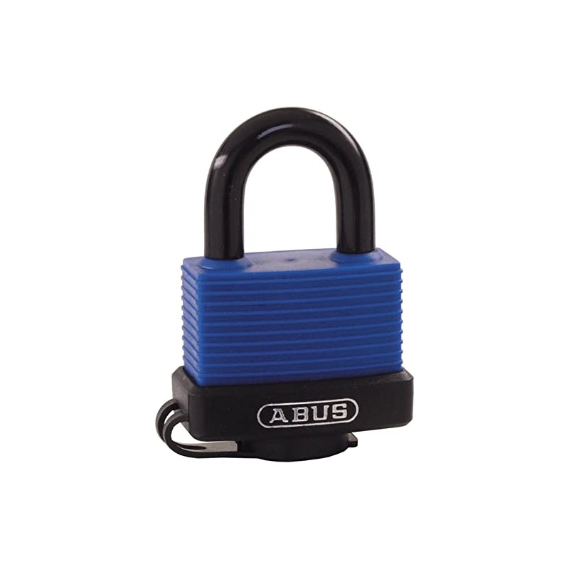 ABUS 70IB50 Marine Grade Aquasafe All Weather Shackle Padlock, Black/Blue