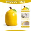 WK WENKRYGDN Lemon Kitchen Canisters Set of 2 Decorative Ceramic