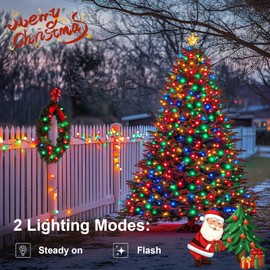 echosari 2 Pack Battery Operated Christmas String Lights, 13.2Ft 40 LED Green Wire Fairy String Lights, Waterproof Fairy Lights for Xmas Tree Wreaths Garden Wedding Party Decor (Multicolor)