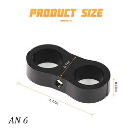 4PCS Hose Separator Clamp, Aluminum Fuel Line Mounting Clamps with Wrench, Divider Hose Fitting Adapter Fit for Fuel Hose, Oil Line, Brake Line, Water Pipe and Gas Line (6AN)