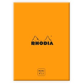 Rhodia 194053C Writing Set with Box and Memo Pad N°13 Rhodiatime, DIN A6, 11.5 x 16 cm, Lined, 240 Sheets, 80 g, Individually Shrink-Wrapped, Practical and Compact, Orange, 1 Set