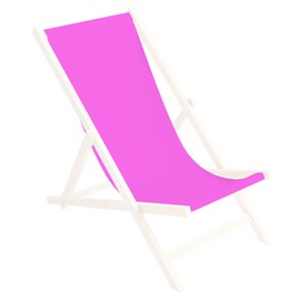 Ferocity Deck Chair Fabric Replacement Cover 131x44 cm Canvas Seat Cover Patio Lounge Garden Chairs Easy to install, Pink [119]