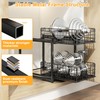 Under Sink Organizer, 2-Tier Pull Out Cabinet Organizer, Kitchen Bathroom