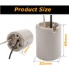 JNXQWE E39 Mogul Base Heavy Duty Keyless Glazed Porcelain Socket,Incandescent